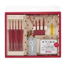 ETIMO Set Uncinetto Rosso